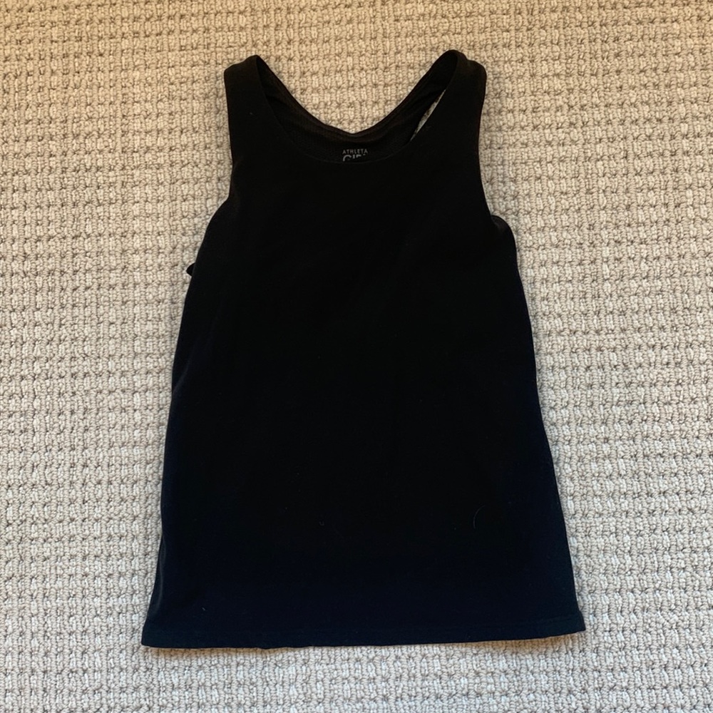 Athleta girl, black tank top